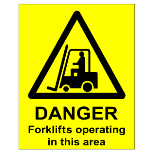 Forklifts Operating Sign