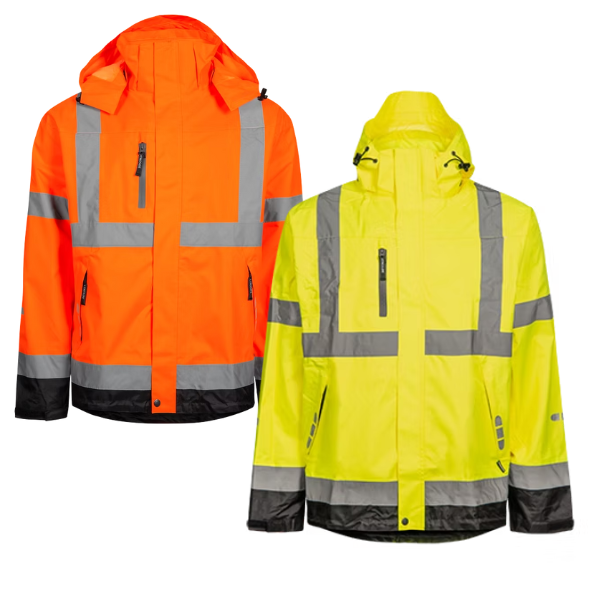 Lyngsoe Breathable Hi-Vis Rain Jacket Fox 6055 
