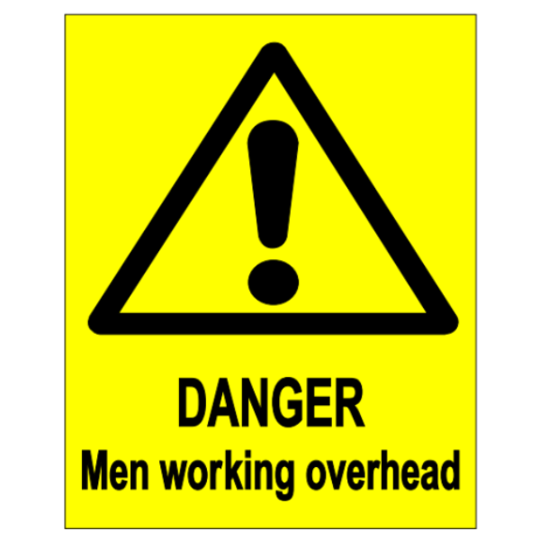 Men Working Overhead Sign