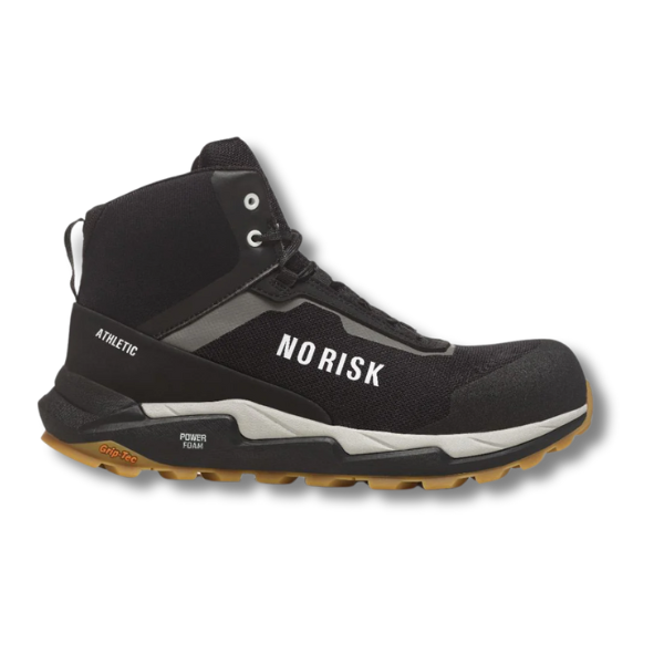 No Risk Athletic Mid Black Safety Boots